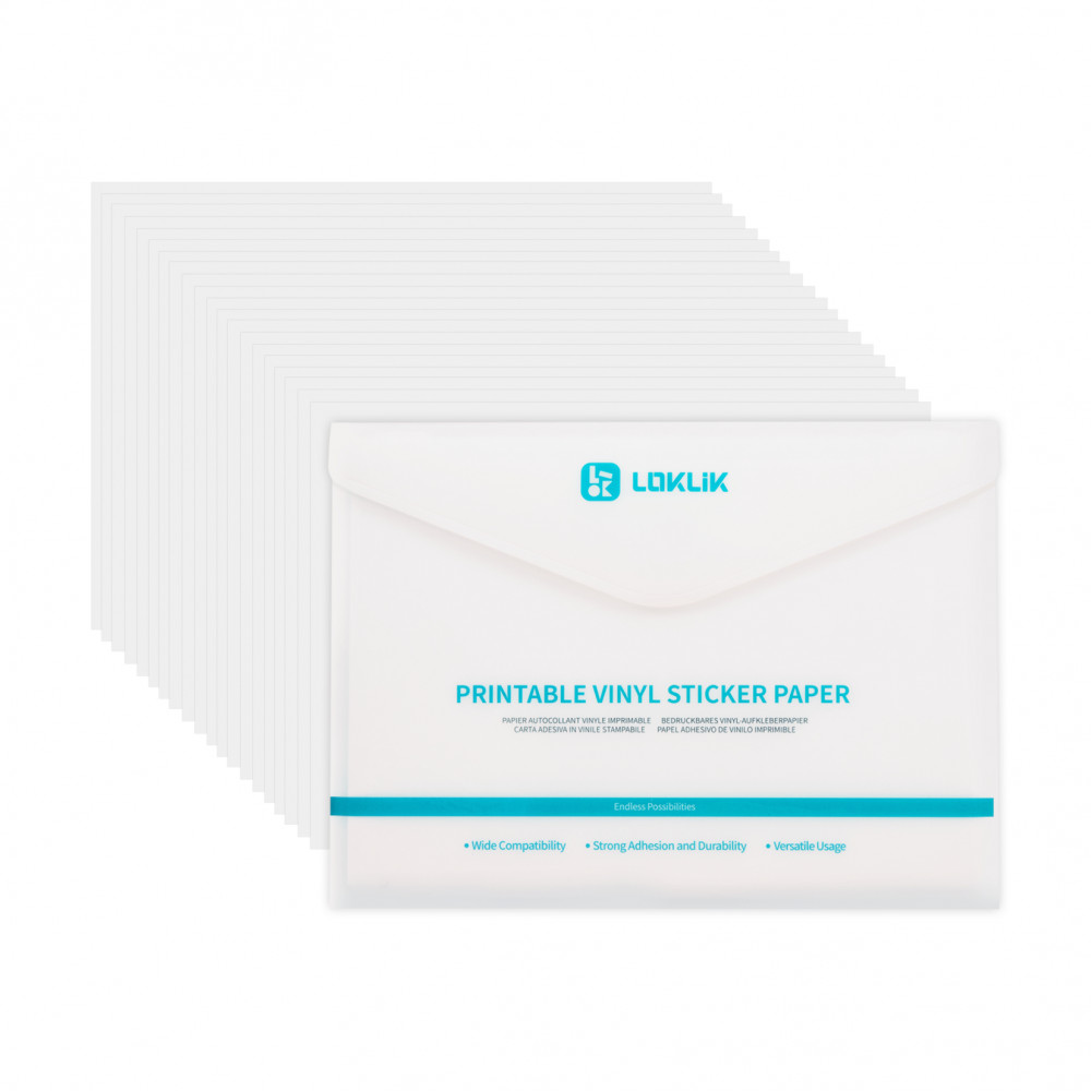 Preview: LOKLiK mattes bedruckbares Stickerpapier DIN A4 - 20 Blatt